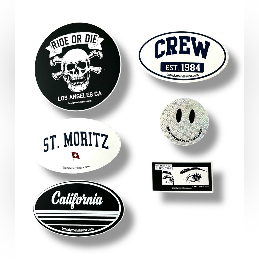 New - Brandy Melville set of 6 stickers